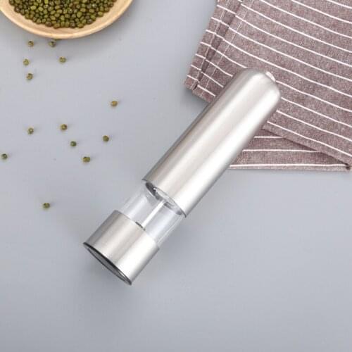 Electric Pepper Mill Gravity Induction Stainless Steel Salt Spice Grinder LED Light Kitchen Tool