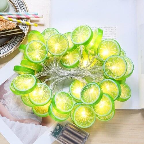 6M 40LED Lemon Slice String Light Waterproof Fruit USB or Battery Power Wedding Party Home Bedroom Decoration LED Night Light