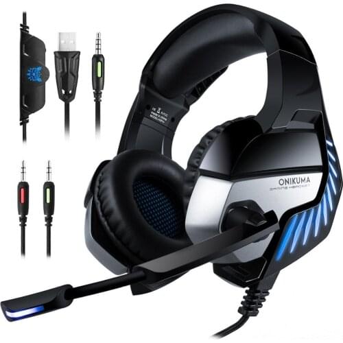 Up to 60% off!ONIKUMA Gaming Headphones K5 PRO Stereo Game Headset with Mic USB & 3.5mm Wired for Laptop Computer PC PS4 Xbox