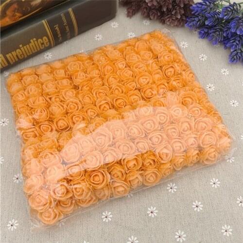 2.5cm 144pcs/set Artificial Flower Bouquet fake Foam Roses Flower for home Wedding Decoration Scrapbooking DIY Wreath Gift box