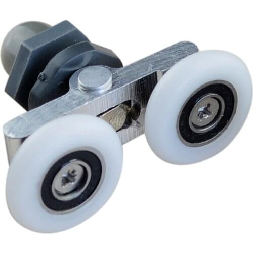 Free shipping Swing double wheel shower room pulley glass sliding door roller hanging wheel household hardware part furniture