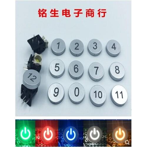 Cap+switch)=1pcs 6X6 side button 6X6 with light button 6X6 tact switch + DIY hat 6X6 with light pattern