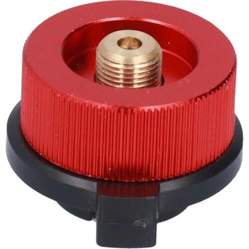 Camping Stove Converter No Leakage Red Camping Stove Adapter Safe To Use Good Airtightness with Self Closing for Outdoor for