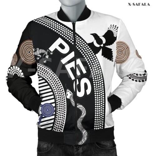 Hawaii Tattoo Viking Animal 3D Over Printed Men Unisex Bomber Jacket Zipper Casual Harajuku Streetwear Tracksuits Thick Coats