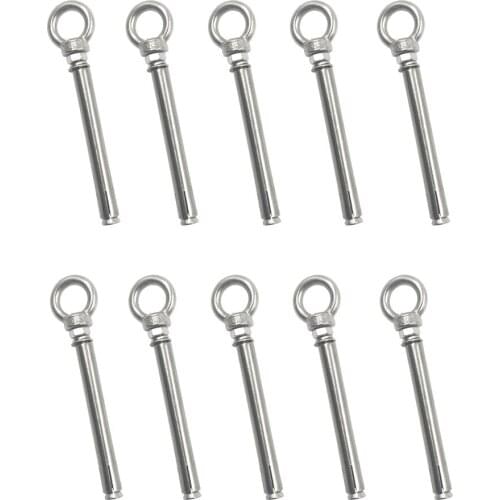 M6x50mm 304 Stainless Steel Ring Internal Expansion Lifting Expansion Eyebolt Pack of 10
