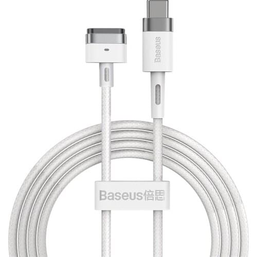 LED lights magnetic For usb c to magsafe 2 Charging cable PD charger for Apple MacBook Air Power adapter cable 2m Nylon braided