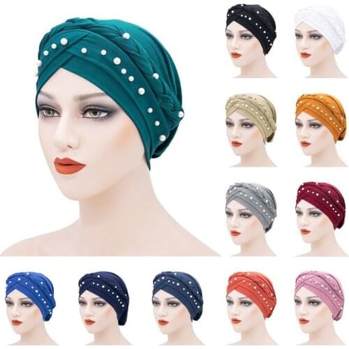Fashion Hats For Women Europe And The United States Hot Muslim Headscarf Hat New National Wind Braid Hat Fashion Turbans 491