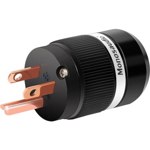 Monosaudio M100/F100 US Version AC Power Plug Pure Copper Hifi Audio Plug IEC Connectors Pure Copper US AC Power Connector