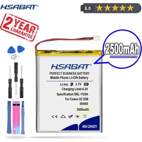 New Arrival [ HSABAT ] 2500mAh Replacement Battery for Cowon D2 2GB, D2 4GB, D2 8GB, D2 Plus 16gb