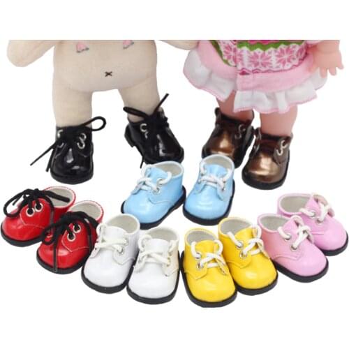 New Arrival 5cm PU Shoes For BJD Doll 14-INCH Fashion Mini Doll Shoes for EXO Russian DIY Handmade Doll Accessories