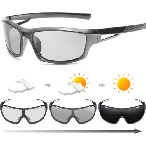 Driving Photochromic Sunglasses Men Polarized Chameleon Discoloration Sun glasses for men oculos de sol masculino 2021