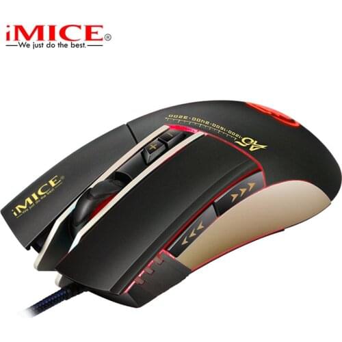 IMICE A5 7 Keys Four-color Breathing Lamp Optical Mouse Desktop Laptop PC Gaming Weight Gain Mouse