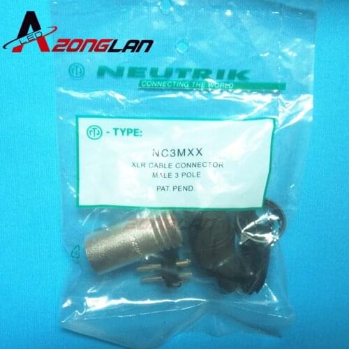 Original FOR NEUTRIK connector 30PCS/LOT 15PCS NC3MXX + 15PCS NC3FXX Male et femelle Un ensemble 3 Broches XLR Connecteur avec