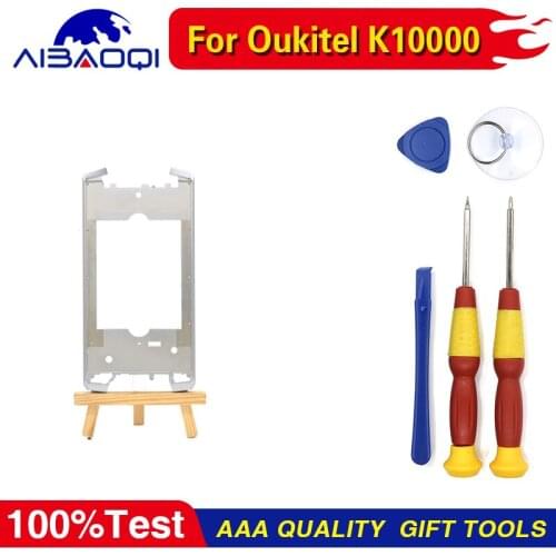 Front Frame For 5.5 inch Oukitel K10000 Front Housing Cover Case Assembly Replacement+3M adhesive Replacement Parts Free Tools