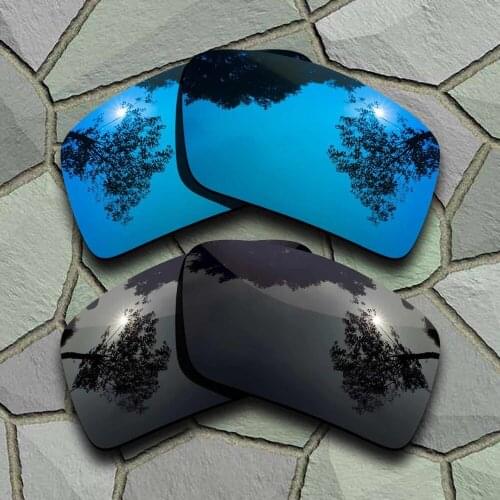 Grey Black&Sky Blue Sunglasses Polarized Replacement Lenses for Oakley Eyepatch 2
