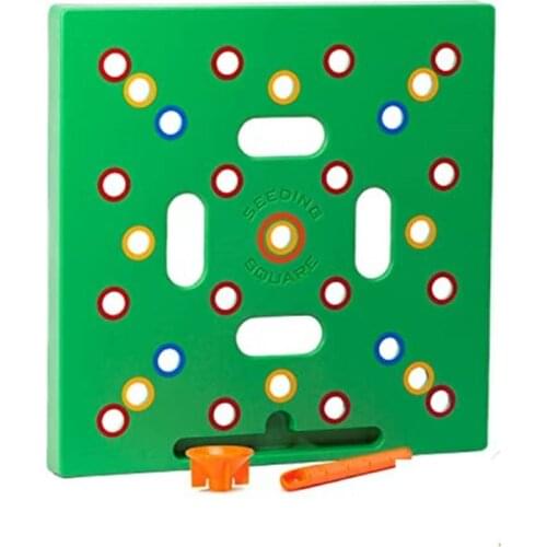 Simple Unique Square Seeding Sowing Template Garden Seed Spacer Tool Coded Spacing Grow Plate for Planting