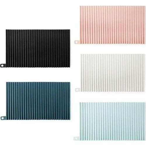 Silicone Dish Drying Mat Heat Resistant Table Placemat Kitchen Pad for Dish Cups