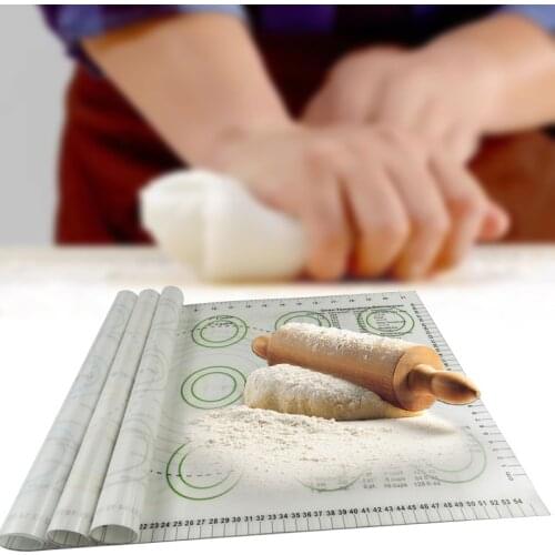 58.5*38.5cm Silicone Baking Mat With Scale Rolling Dough Pad Pastry Mat Bakeware Oven Liner Bakeware Household Kitchen Tool
