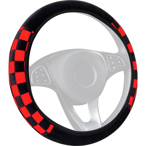 Vehemo General Plush Fashion Steering Wheel Cover Winter Car Elastic Decoration Covers Keep Warm Auto Circle Elasticity