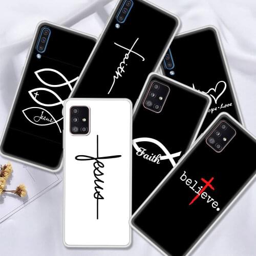 Faith Christian Religious Jesus Matte Soft Phone Case for Samsung Galaxy A20s A31 A51 A50 A71 A10 A12 A02s A20e Cover Back Coque