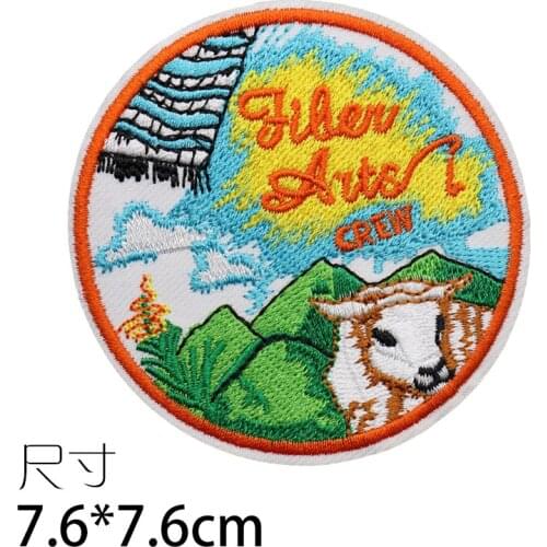 Custom Embroidered Badge Iron On Patch Sports path for clothing applique factory direct can be customized with your logo