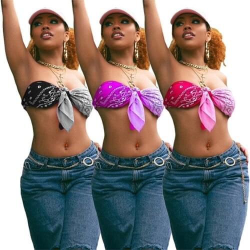 Women Strapless Summer Print Tee Tops Casual Sexy Streetwear T-Shirt Vintage Sexy Ladies Top