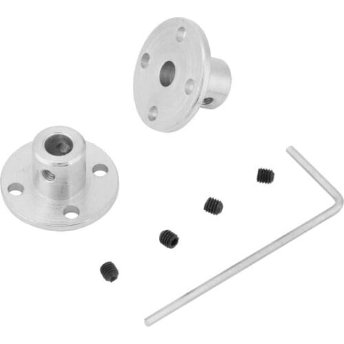 ID 5mm OD 10mm Motor Guide Coupler 2pcs M3 Rigid Flange Coupling Motor Jaw Shaft Coupler Connector Hardware Accessories Parts