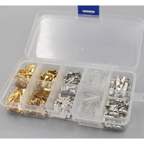 150PCS Insulated Male Female Wire Connector 2.8/4.8/6.3mm Electrical Wire Crimp Terminals Spade Connectors Assorted Kit