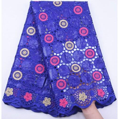 2020 New Arrival Blue African Bazin Lace Fabric Fashion Embroidery Bazin Riche With Stones Nigerian Bazin Lace For Dresses S1941