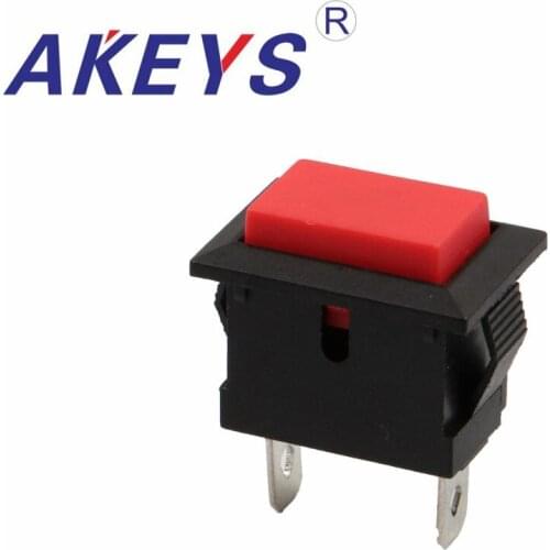 5PCS PBS-101 18x15x22mm rectangular flat head momentary push button switch 10A 250V
