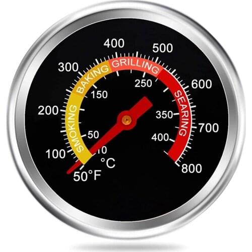 Promotion! Grill Thermometer Smoker Temperature Gauge Charcoal Grill Pit Smoker Thermometer Heat Indicator for Meat Cooking