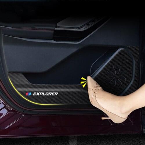 Car Interior Door Mat Anti Kick Pad Protective Sticker Decoration for Ford Explorer 2020 2021 Accessories Auto Styling Decor