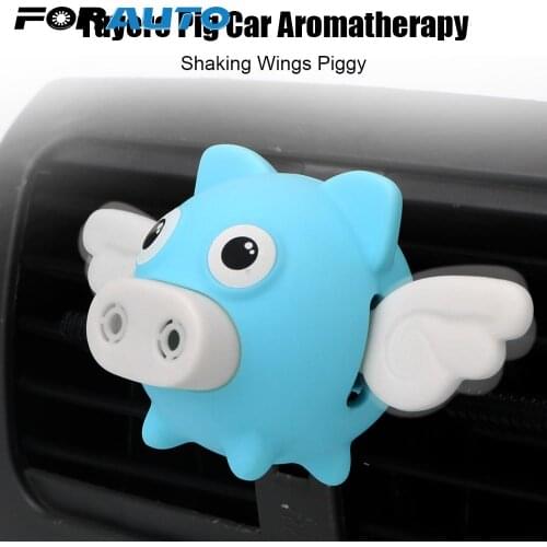 Vent Clip Auto Interior Accessories Smell Aroma Diffuser Car Air Freshener Cartoon Flying Pig Shaking Wings Outlet Air Fragrance