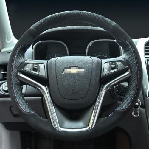 Car Steering wheel cover Perforated durable leather Hand stitch grips For Chevrolet Cruze AVEO Malibu Captiva TRAX Cavalier