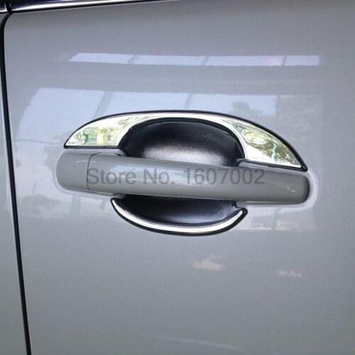 For Peugeot 3008 2013 4pcs Chrome Car Exterior Door Handles Bowl Cup Cover Trim Protectors Sticker