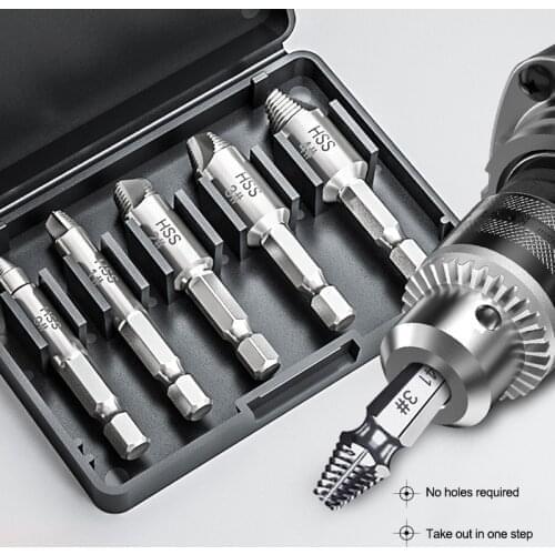 LOMVUM Damaged Screw Extractor Speed Out Drill Bits Tool Double Side Durable Broken Bolt Remover Screw Power Tools Accessories