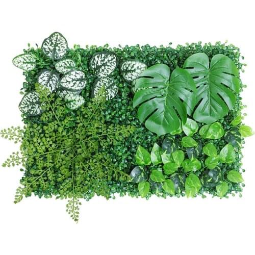 Artificial Green Plant Leaves Background Wall Privacy Fence Screen Garden Decor Rattan Leaf Decoration Artificial Hedge Panel