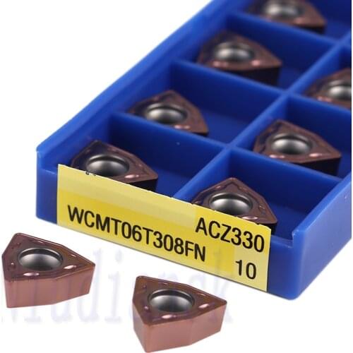 WCMX030208 WCMX040208 Carbide Insert WCMT050308 WCMT06T308 WCMT080412FN ACZ330 Milling Blade CNC Lathe Tool Milling Turning Tool