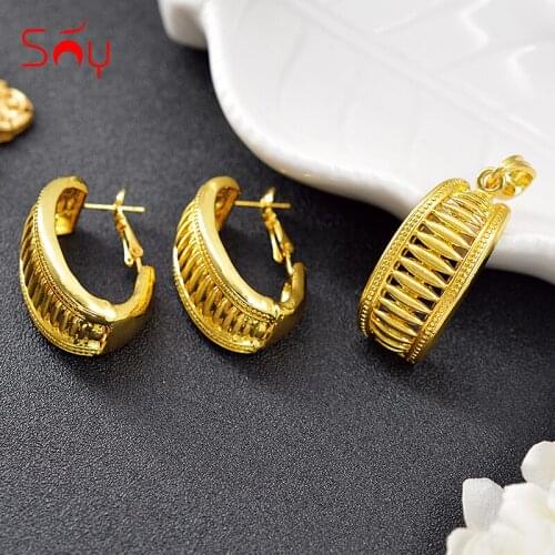 Sunny Jewelry Ethnic Jewelry Set For Women Earrings Necklace Pendant Square Jewelry Set For Party Exquisite Jewelry Findings