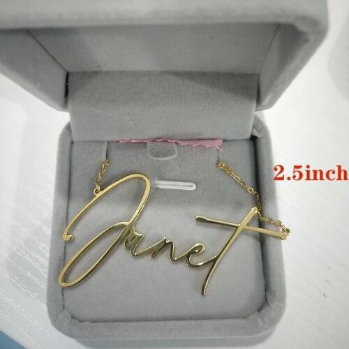 Punk Style 2.5inches Large Size Pendant Custom Any Name Necklace For Women Men Gold Stainless Steel Fashion Jewelry Friend Gifts