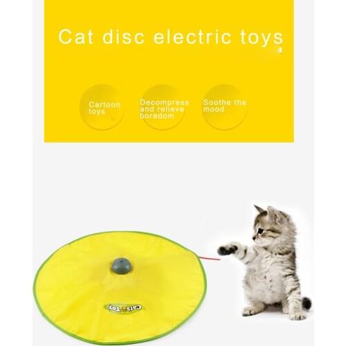 Motorized Wand Interactive Cat Toy with Automatic 30 Minute Shut Off Catch The Tail Cat Toy 3 Speed Settings Cat Spinning Toy