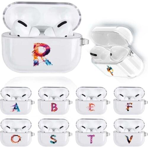 Soft Silicone Cases for Apple AirPods Pro 26 Letter Series Protective Bluetooth Wireless Earphone Case Protective Earphone Case