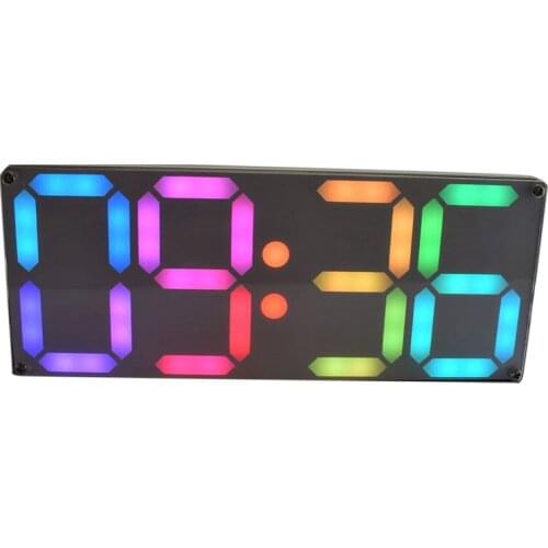 Large Inch Rainbow Color Digital Tube Clock Kit DS3231 Clock DIY Kit with Customizable Color Electronic Kit
