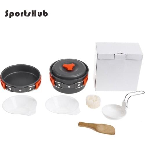 2-3 Camping Tableware Picnic Set Travel Tableware Outdoor Kitchen Cooking Set Camping Cookware Hiking Utenils Cutlery SES0053