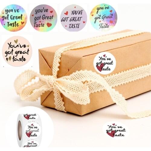 NEW 1/1.5Inch Love Thank You Sticker Gift Decoration Sticker Label Shopping Mall Packaging Bag Small Business Party Gift Sticker