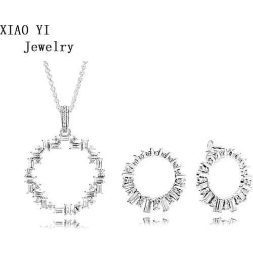 XIAOYI 2020 New 100% S925 Summer Fragmentation series Wish good Earrings necklace high quality party jewelry free distribution