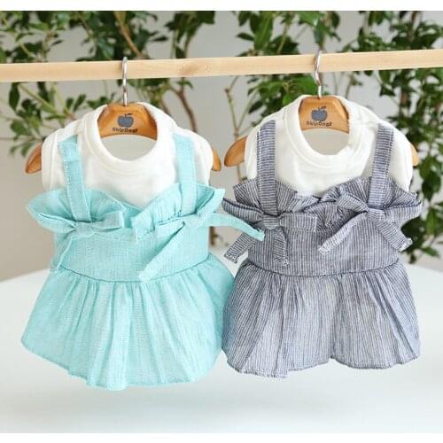 Dog Clothes Summer Cat Dog Dresses Puppy Pet Skirt Chihuahua Yorkshire Corgi Pomeranian Bichon Poodle Small Dogs Clothing 2021