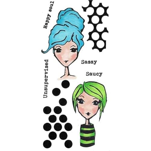 Sassy & Saucy Transparent Clear Silicone Stamp/Seal for DIY scrapbooking/photo album Decorative clear stamp sheets FXL184