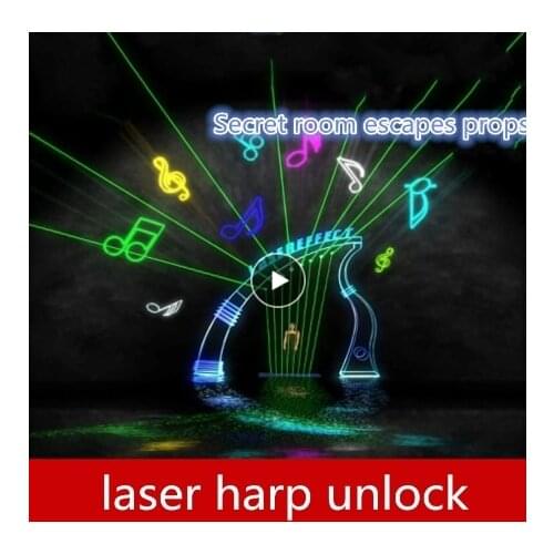 Real life games escape room props 7 sensors Laser Harp unlock organ Do not contain Laser transmitter Fescape room game