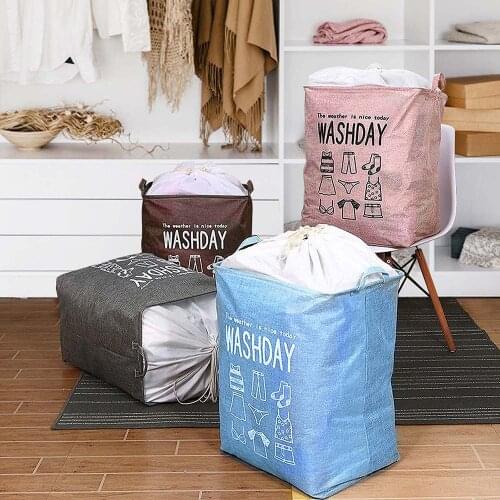 Foldable Laundry Bag Dirty Clothes Storage Container Large Household Laundry Basket Bucket Storage Bag Laundry Washing Basket